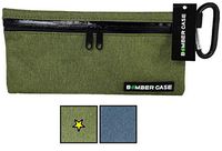 BOMBER CASE - Medium Smell Proof Pouch, Odor Proof Zipper Bag, Carbon Lined, Storage Case Container, 2 Colors (Green)