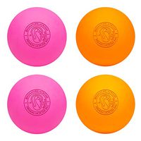 Signature Lacrosse Ball Set - Massage Balls, Myofascial Release Tools, Back Roller, Muscle Knot Remover, Firm Rubber -Scientifically Designed for Durability (Orange/Pink, 2 Balls)