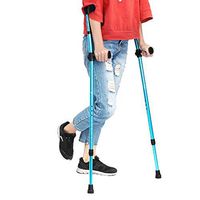 YMXLJJ Adjustable Walking Stick Aluminum Retractable Folding Crutches Forearm Elbow Underarm Crutches Suitable for Trekking Walking Sticks (2Pcs)