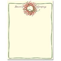 Season's Greetings Wreath Holiday Letterhead