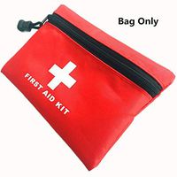 PAXLee Red First Aid Bag Empty First Aid Pouch Small Mini Waterproof Handy to Carry Diabetes Supplies Wrist BP Monitor in Outdoors (Red 5.9x4.3Inch.)