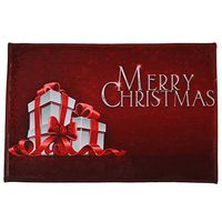 Fullfun 40 x 60cm Non-Slip Doormat Christmas Style Santa Claus Kitchen Bathroom Carpet (L)