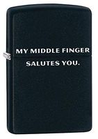Custom Personalized Middle Finger Design Windproof Lighter Free Engraving #29867
