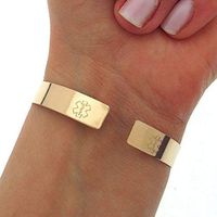 Medical ID Bracelet - Allergy Alert Custom Bracelet - Diabetic Cuff - Medical ID Jewelry