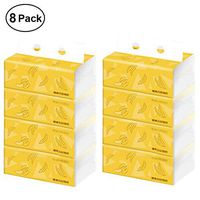 Coolcycling 8PCS Toilet Paper Towels Organic Bamboo Toilet Paper, All Natural Eco Friendly Bath Tissue Multi-Fold Table Kitchen Towel