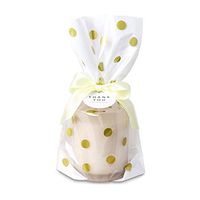We Moment Gold Polka Dot Clear Cello Bags Candy Plastic Favor cellophane Treat Bags,Pack of 100