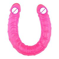 Vvyiyi Pink Silicone La~La Love Double-Headed Large Size 17 Inch Dìdlõ Portable Ma'ssa-ger