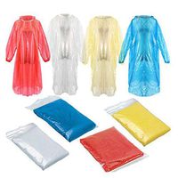 Emergency Rain Ponchos for Adults, Disposable Drawstring Hood Poncho for Outdoors, Theme Parks, Hiking, Camping, School Sporting Corporate Events Group Activity - 24ct, Clear
