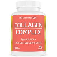 Bel-Air Collagen Complex (Premium Collagen Peptides Type I, II, III, X) Anti-Aging; Supports Joint, Bone and Cartilage Health