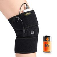 Dilwe Heating Knee Pad, 220V Heated Knee Brace Wrap Therapy Heating Knee Wrap Brace with USB Cable for Arthritis Joint Pain Relief Recovery