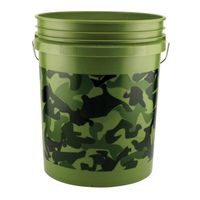 Leaktite 5glcmo Green Camouflage Bucket, 5 Gallon (Pack of 10)