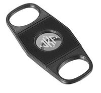 Personalized Visol Powell Matte Black Plastic and Stainless Steel Cigar Cutter with Free Laser Engraving ([A] Diamond Monogram)