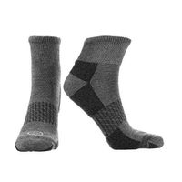 Doctor's Choice Non-Binding Casual Quarter Socks, Men's, Diabetic Friendly, Seamless Toe & Half-Cushioned, 2 Pairs, Charcoal, Large (Mens Shoe Size 8-12)