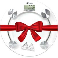 Digital Scales for Body Weight Scale - Most Accurate Digital Bathroom Scale - Bath Scales Digital Weight That Keep You on Track - Weight Scales for People with Skid-Proof Design Glass Platform Round