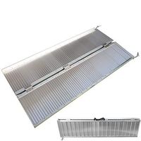 Simply-Me Folding Wheelchair Ramp 5 Ft Loading Ramp,Aluminum Alloy Threshold Ramp for Home Steps Stairs,Pet,Scooter,Bike,with Carrying Handle