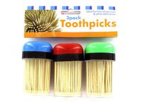 Bulk Buys Three toothpick holders and toothpicks (Set of 36)