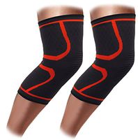 Hioffer Sports Knee Brace Support Sleeves,Athletic Knee Compression Sleeve Support for Running, Jogging, Sports,Joint Pain Relief, Arthritis and Injury Recovery-Single Wrap