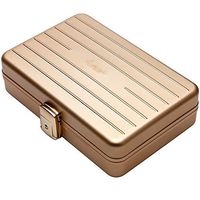 YXF-Cigar Humidors Cigar Box - Cigar Humidors Portable Cedar Wood Inner Aluminum High Seals Don't Shake The Luggage (Color : Gold)