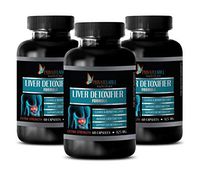 Liver Kidney detoxifier & Regenerator - Liver DETOXIFIER Formula - Extra Strength - protease Enzyme Supplement - 3 Bottles 180 Capsules