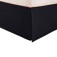 Microfiber 1500 Egyptian Quality Pleated Bed Skirt 14" Drop/Twin/ Black