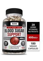 Kaya Naturals Blood Sugar Support Supplement, 180 Count Capsules, 20 Herbs, Alpha Lipoic Acid & Cinnamon (180 Capsules)