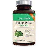 NatureWise 5-HTP Max Potency 200mg | Mood Support, Natural Sleep Aid & Helps Curb Appetite | Delayed Release Capsules Easy on The Stomach | Enhanced w/ Vitamin B6 | Non-GMO [2 Month Supply - 60 Count]