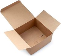 Made in USA 10-Count Recycled Brown Kraft Gift Boxes (8" X 8" X 4") with Tuck Lids for Weddings, Crafting and Baking Packaging Needs