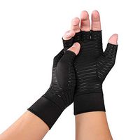 Carrfan Compression Arthritis Gloves for Women and Men, Wrist Support Brace Anti-Arthritis Rheumatold Health Hand Pain Relief Sleeve Gloves, Black L
