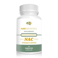 Pure Nootropics - N-Acetyl L-Cysteine (NAC) 500 mg Capsules | 90 Veg Cap Value Pack | Antioxidant Glutathione Support for Brain and Cellular Health | Liver Detox and Anti Inflammation Supplement