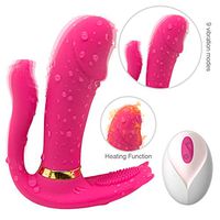 Invisible Wireless Remote Underwear 9 Frequency Silicone Vibrantor Waterproof USB Rechargeable Adullt Toys for Women Couples(Purple)