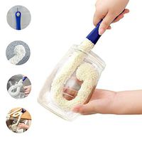 REAMIC Long Bottle Cleaning Brush,Multi-Function Household Tools for Decanters,Goblets,Glasses,Cups,Stemware,Coffee Pot,Etc. (blue,1pack))