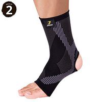 Kuron Store X-Hero High Support Firm Grip Ankles Joint Protection Sock Fitness Training Sport Brace Compression Sleeve Stretchable Wrap Comfort Injury Relief Sport Accessories, 2 Pack Count S Black