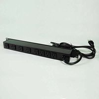 C2G/Cables to Go 16292 15' Wiremold Rack Mount 8-Outlet 120v/15a Lighted Switch Power Strip