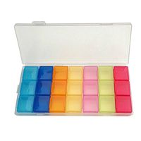 C-Pioneer 7 Day AM PM Pill Organizer Plastic Vitamins Medicine Pill Box-21 Slot