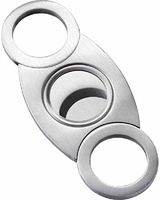 Bey-Berk C113 Stainless Steel Guillotine Cigar Cutter with Solid Back, One Size, Grey