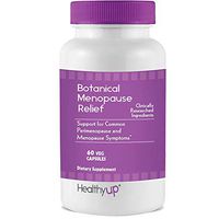 HealthyUp Botanical Menopause Relief Natural Supplements for Women | for Night Sweats, Hot Flash Relief & Better Sleep* | Clinically Researched Ingredients | 60 Veg Capsules | Estrogen Free, Soy Free