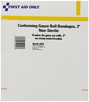 First Aid Only 3 Non-sterile Conforming Gauze Roll Bandage, 10-Count Box