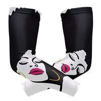 LEVEIS Afro Hair Hippie Woman Pop Art Sports Compression Arm Sleeves for Baseball, Basketball, Football, Cycling, Golf 1 Pair 2 Sleeves