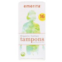 Organic Cotton Organic Cotton Regular Applicator Tampons Emerita 16 ct Box