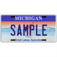 Your Name Your State Custom Metal License Plate - Choose from All 50 States (Michigan Bridge, 6" x 12" Super Thick (.045"))