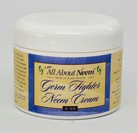 Neem Oil"Germ Fighter" All Natural Healing Moisturizing Cream with Hemp, Zinc and Aloe - 2 oz Travel Size - for Cuts, Scrapes, Burns and Bites!