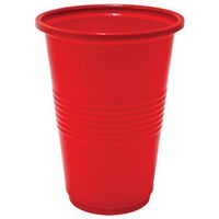 Nicole Home Collection 50 Count Plastic Cup, 16-Ounce, Red