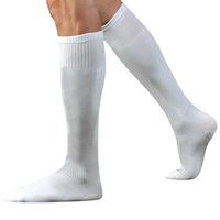 Napoo Men Long Socks Over Knee High Sport Sock Baseball Hockey Football Soccer (White)