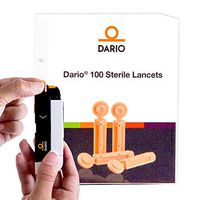 100 Sterile Lancets. Simple, Comfortable Blood Glucose Measurements. Use Only with The Dario and Dario Blood Glucose Monitoring System. Size 30-Gauge Lancets