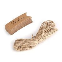 Delaman Gift Tags Tags Pendant Thank You Hang Tags 7x2cm, 100 Pieces, for Wedding, Thanksgiving Day (Color : Brown)