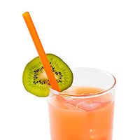 AmerCare 8.5 Inch Giant Orange Paper Wrapped Straws, Case of 1200