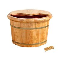 Foot Spa Wooden Tub Foot Tub, Solid Wood Foot Soaking Barrel，Foot Soak Barrel，Thicken Wooden Tub，Wooden Foot Bath Barrel