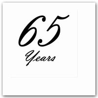 65 Years Classy Black Luncheon Napkin (16 CT) by Partypro