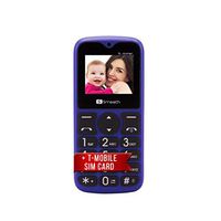 S Smooth Bommer Unlocked Cell Phone for Seniors | Easy-to-use Simple Display & Big Buttons with Built-in SOS Emergency Button | Blue Beat Digital SIM Included (Blue)
