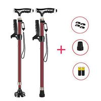 HFENGHUANG Retractable Walking Stick with LED Lighting and Shockproof Walking Stick with Adjustable Height
